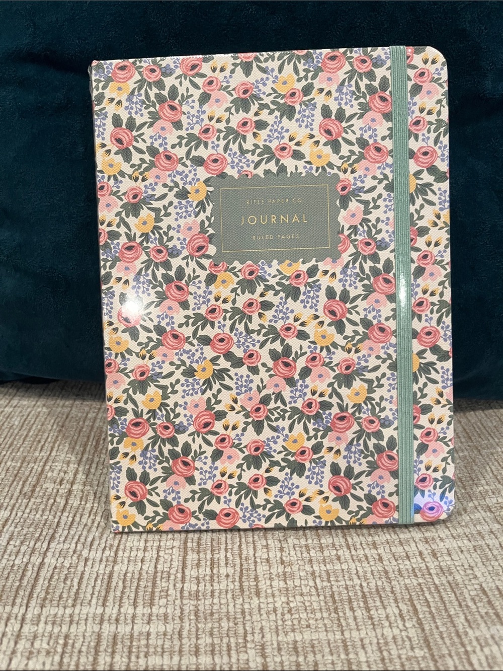 Floral Hardcover Journal Pink, Yellow, Green “Rosa” includes pen